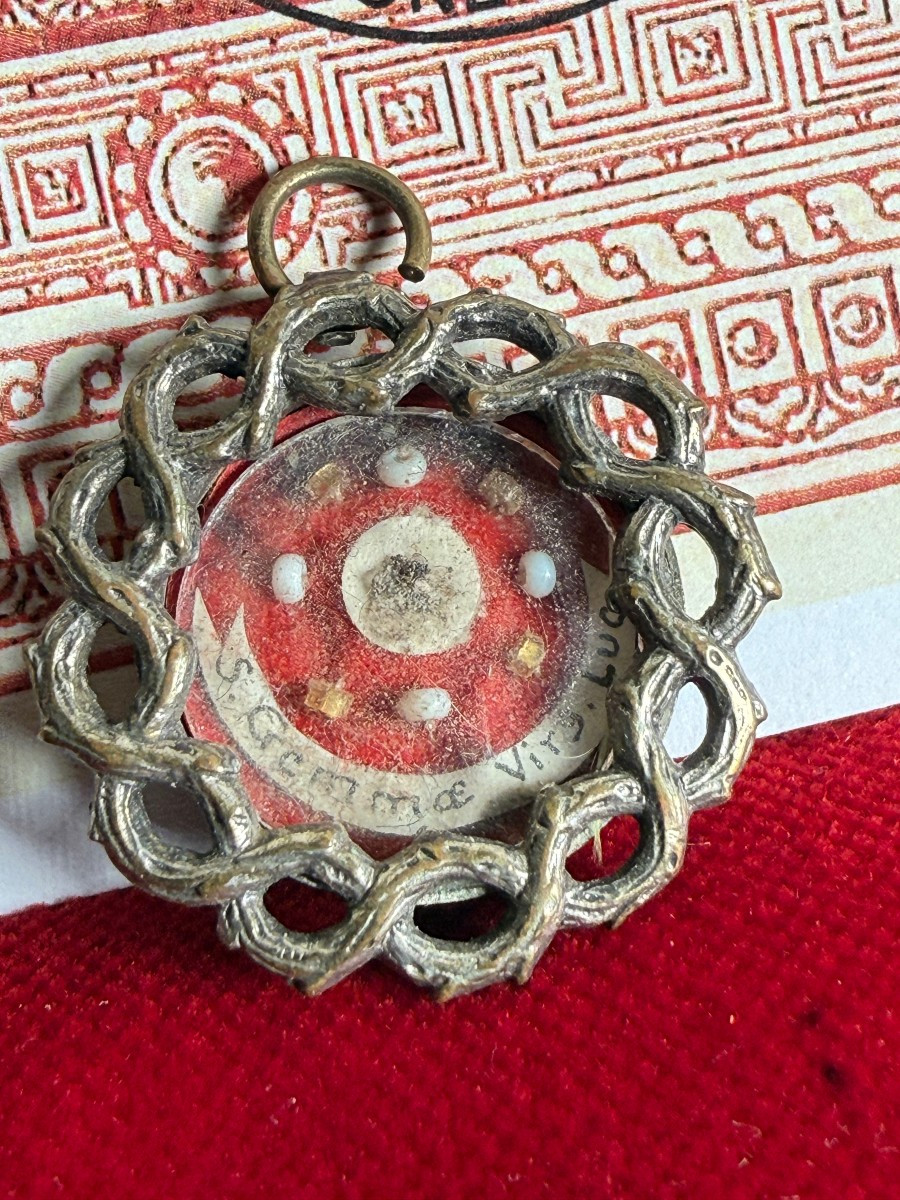 Reliquiario di S.Gemma Galgani con sua bolla di autentica -photo-2
