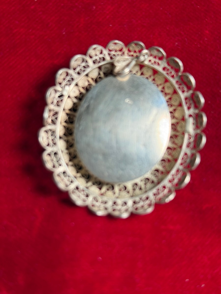 Reliquiario in filigrana d'argento del frammento di veste di S.Francesco d'Assisi -photo-2