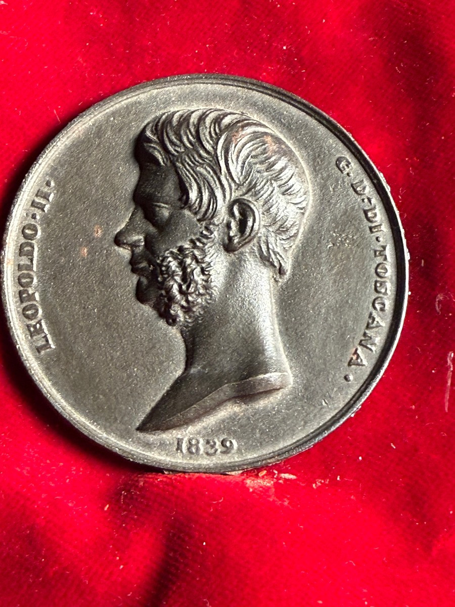 Medaglia commemorativa in bronzo del Granduca Leopoldo II° di Lorena detto "Canapone"