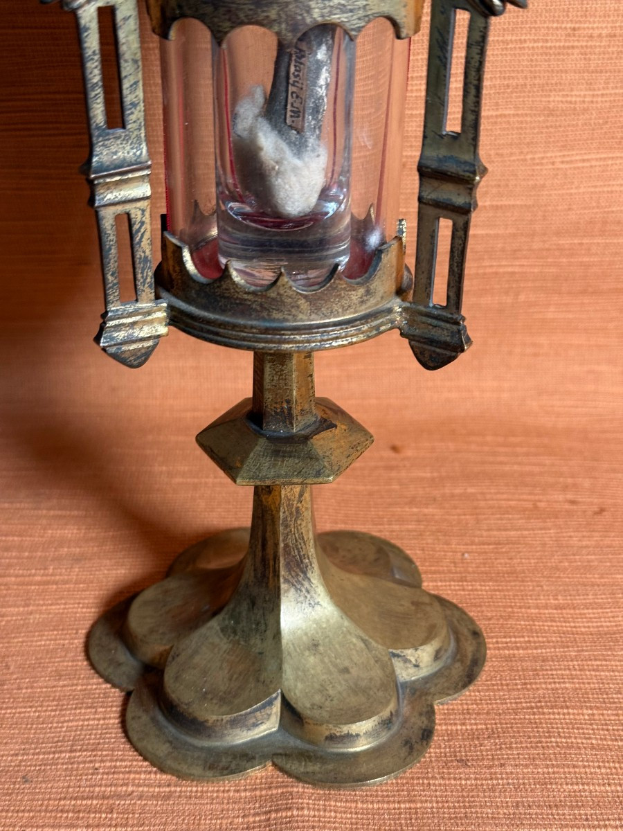 Reliquiario in bronzo di stile gotico con la reliquia di S.Biagio Vescovo -photo-3