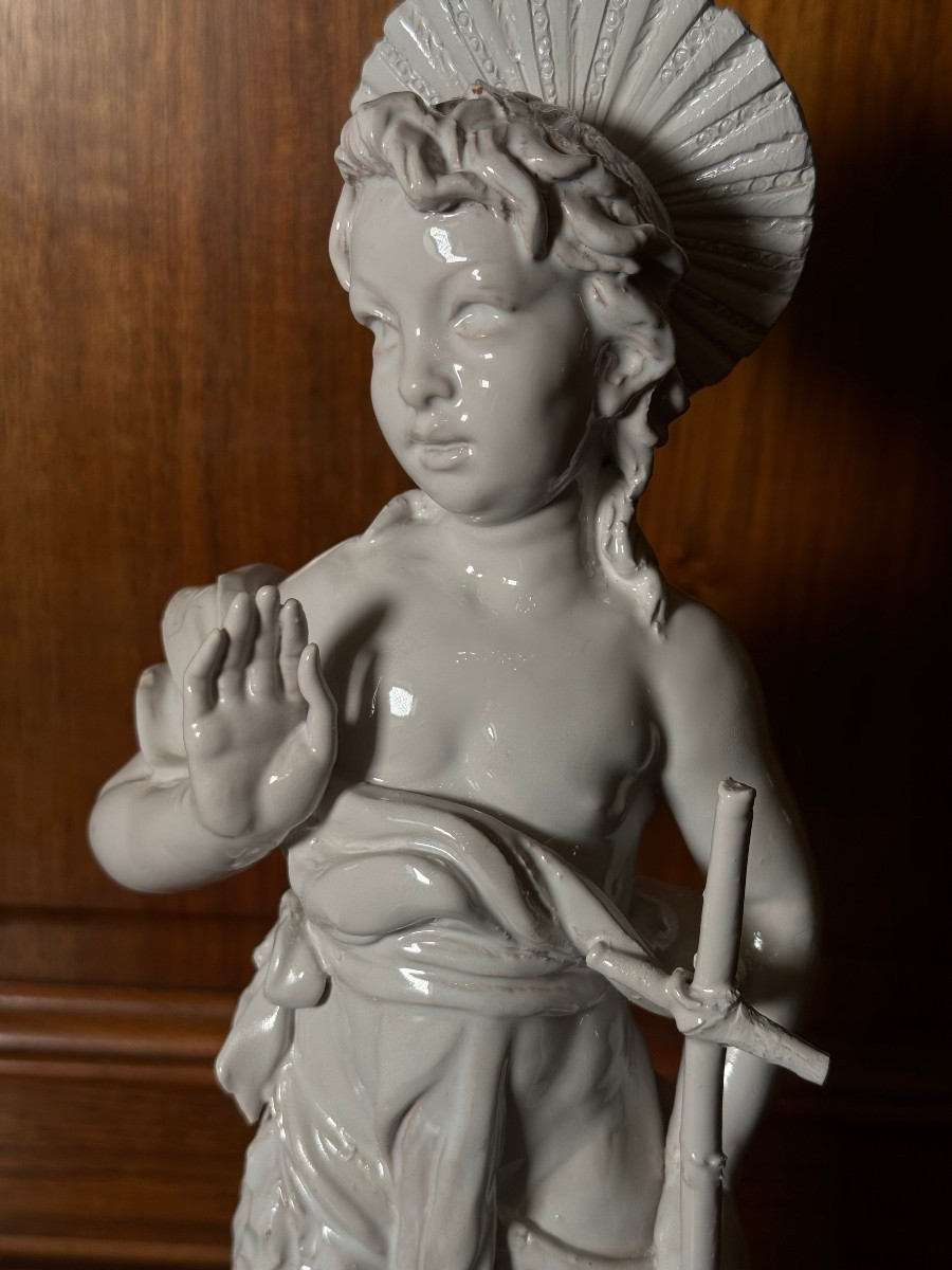 Statuetta in terracotta smaltata di S.Giovanni Battista -photo-2