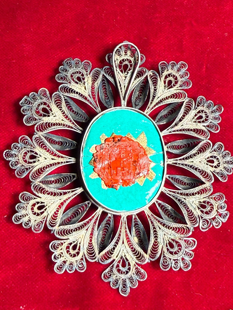 Reliquiario in filigrana d'argento con reliquie di 4 S.Vescovi Pavesi -photo-3