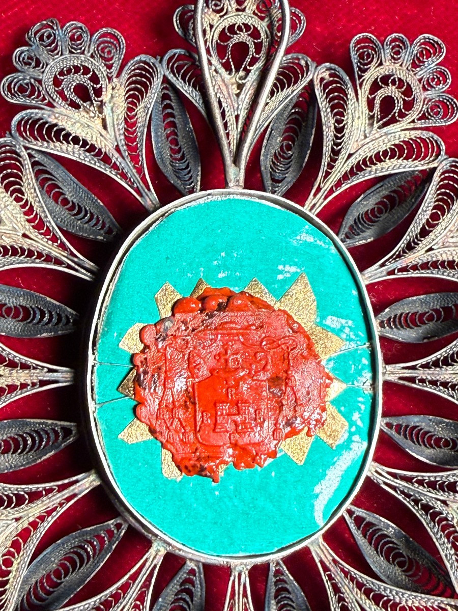 Reliquiario in filigrana d'argento con reliquie di 4 S.Vescovi Pavesi -photo-4