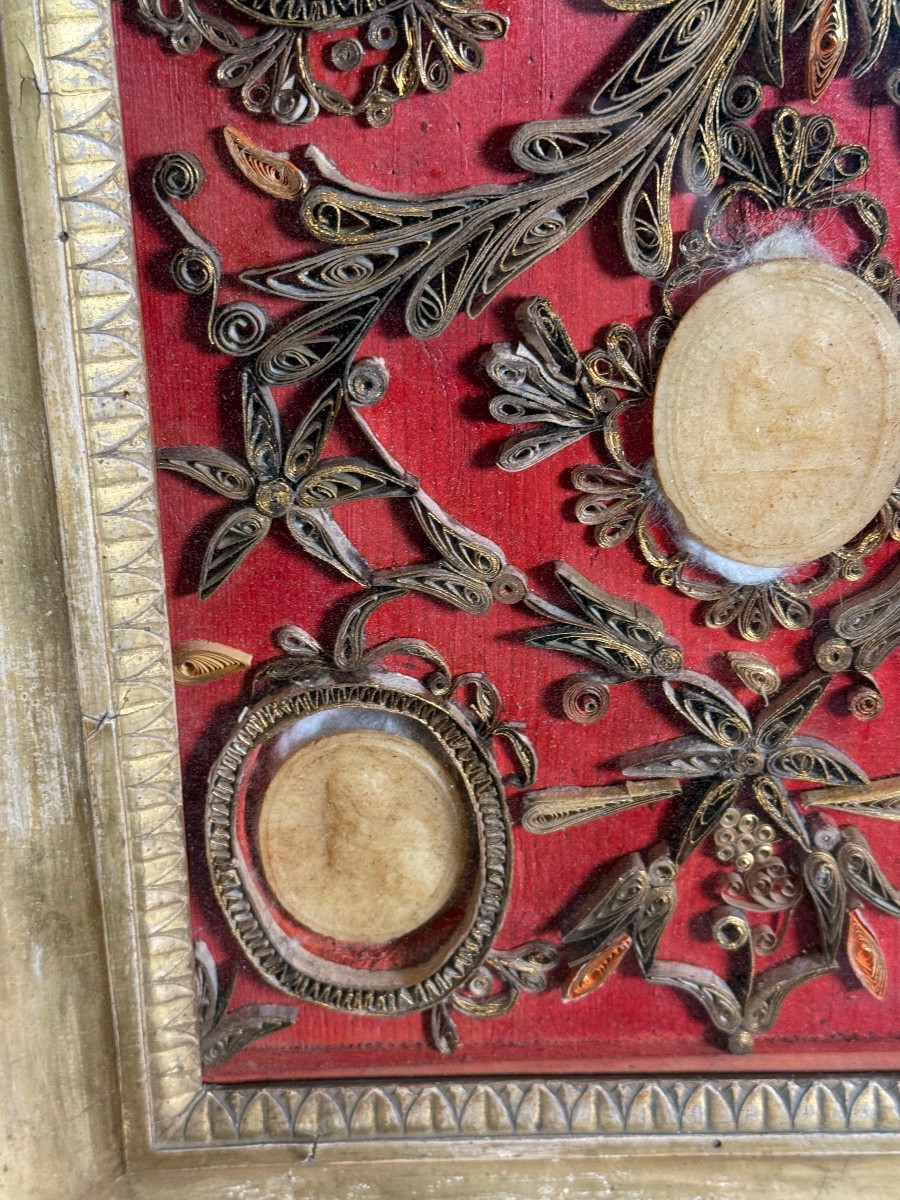 5 Agnus Dei in cornice dorata Impero  -photo-3