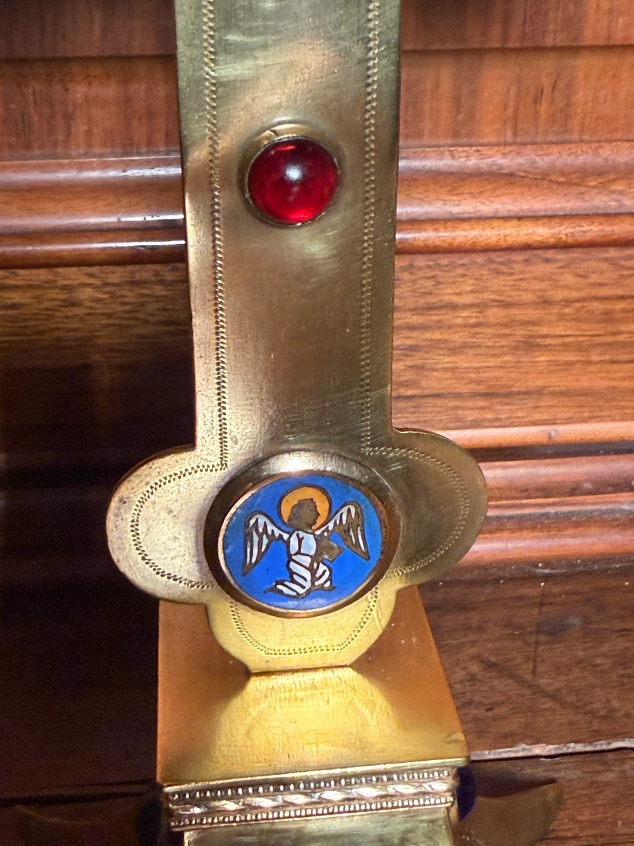 Stauroteca dei primi del '900  con sua reliquia della S.Croce al centro del reliquiario -photo-1