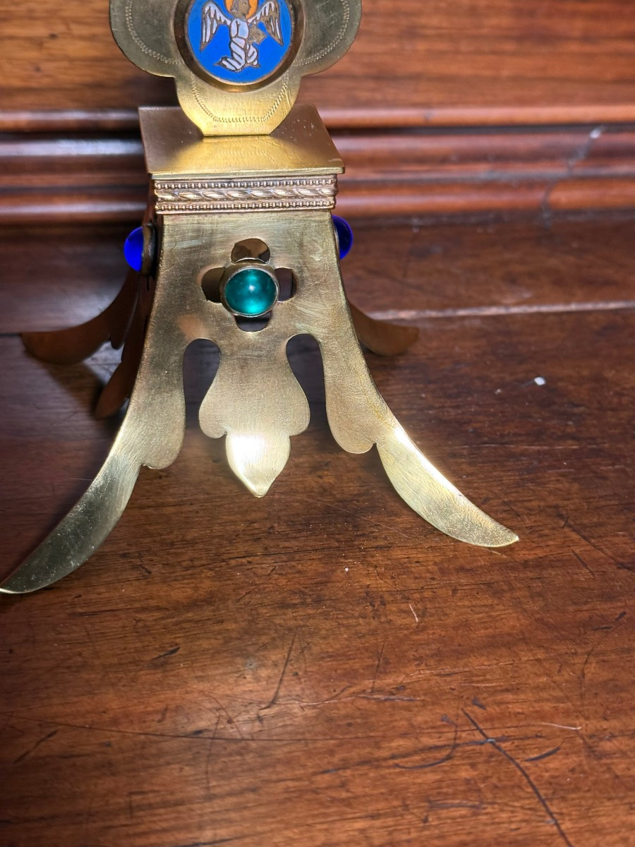 Stauroteca dei primi del '900  con sua reliquia della S.Croce al centro del reliquiario -photo-3