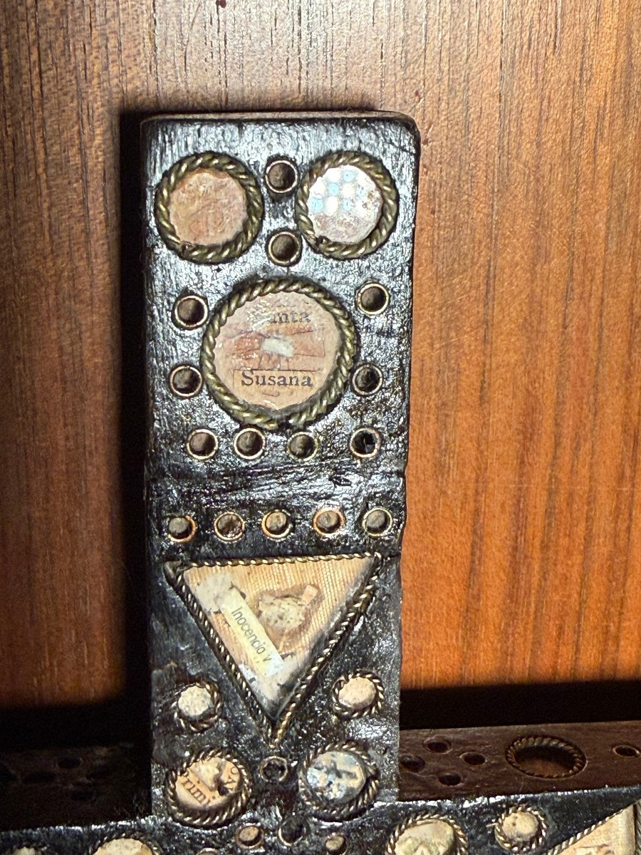 Stauroteca spagnola  della metà '600  con sua reliquia della S.Croce al centro del reliquiario -photo-3