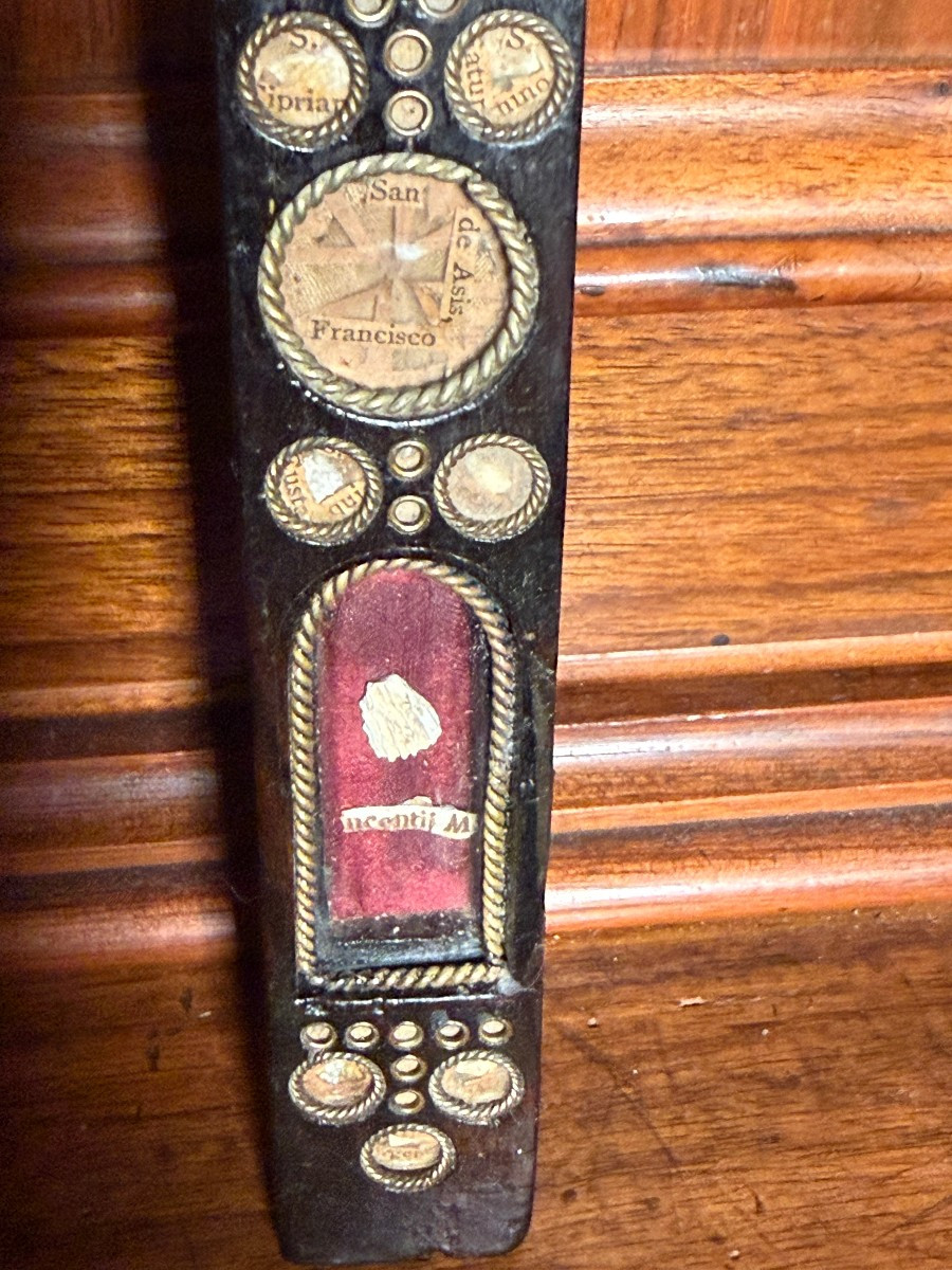 Stauroteca spagnola  della metà '600  con sua reliquia della S.Croce al centro del reliquiario -photo-2