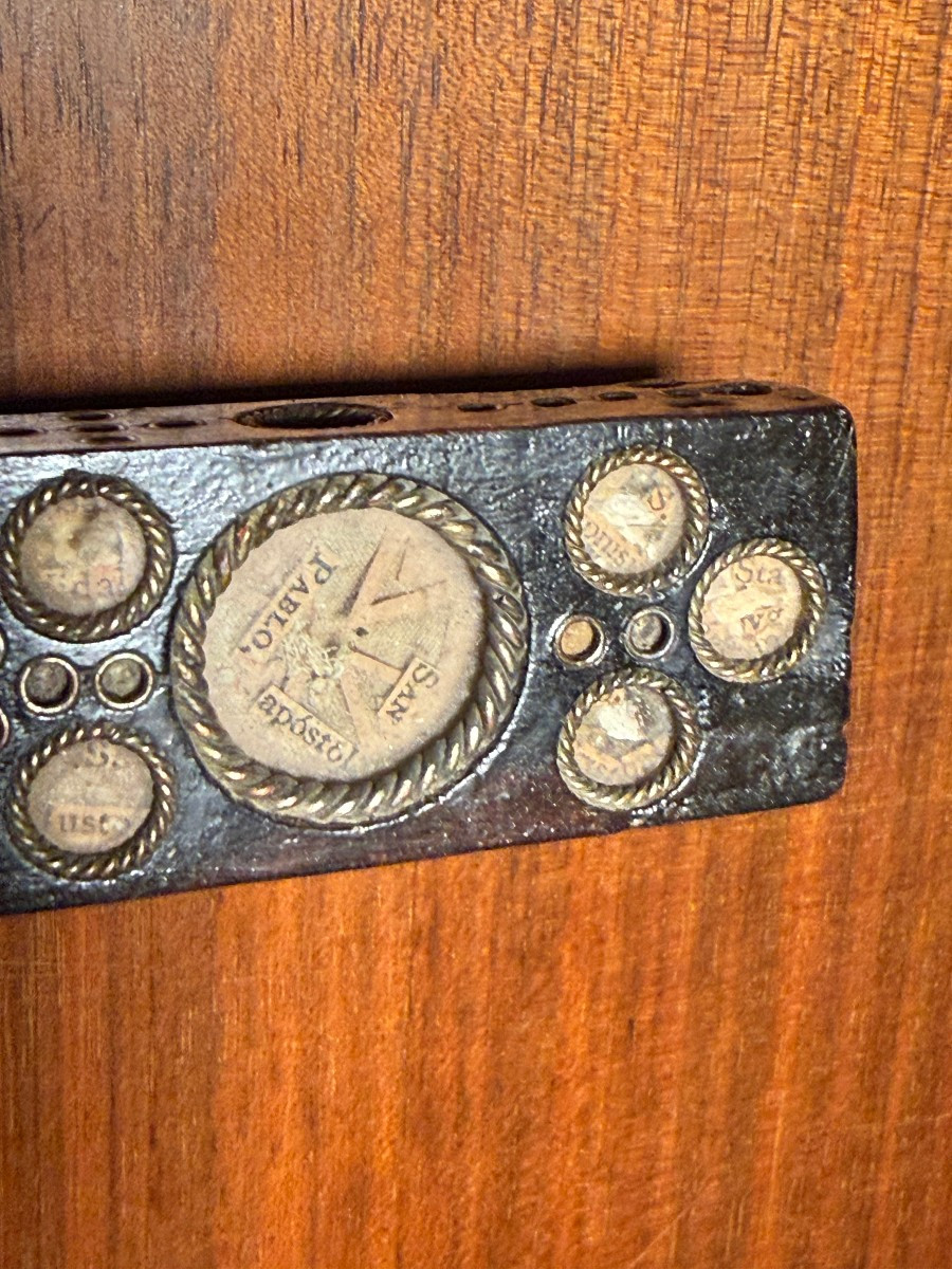 Stauroteca spagnola  della metà '600  con sua reliquia della S.Croce al centro del reliquiario -photo-4