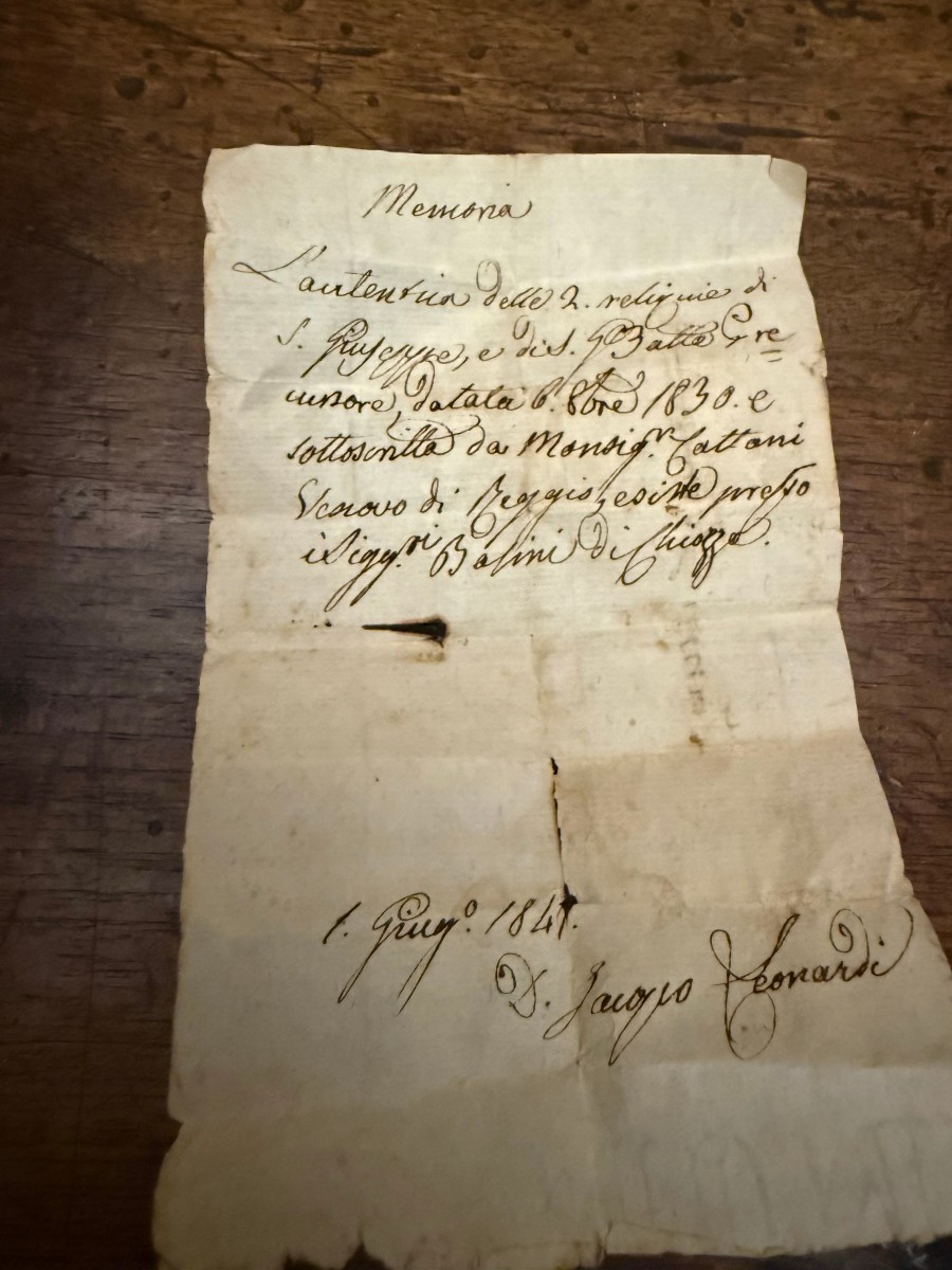 Reliquiario contenente le reliquie di S.Gio.Batt. e S.Giuseppe Sposo della B.V.M.-photo-1
