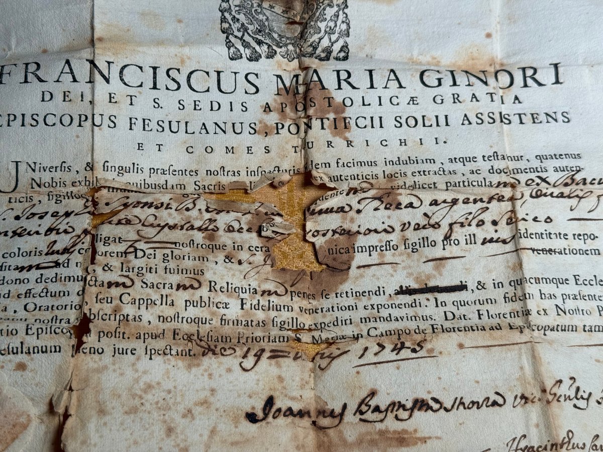 Reliquiario in argento di un frammento del bastone di S.Giuseppe  con sua bolla di autentica  -photo-3