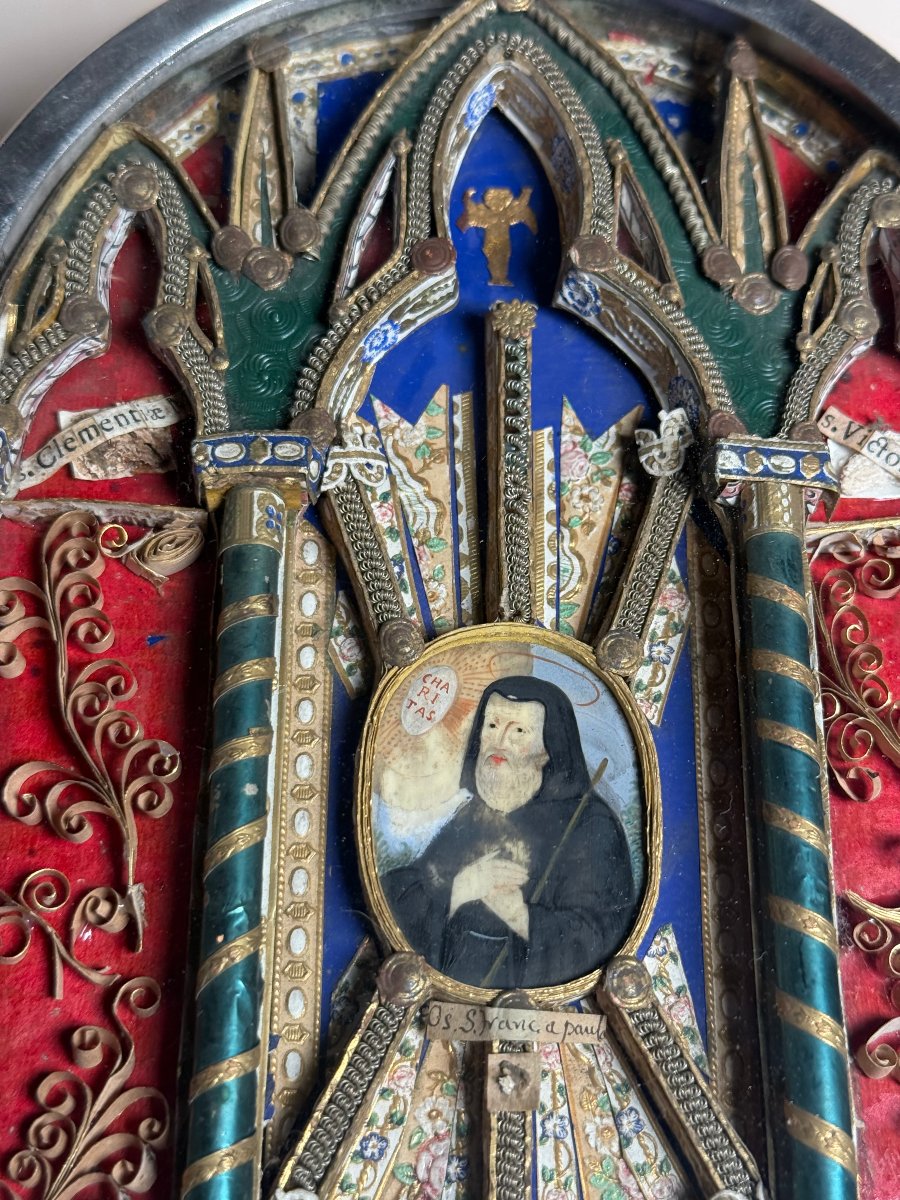 Reliquiario in argento di S.Francesco di Paola e altri 7 Santi  -photo-2