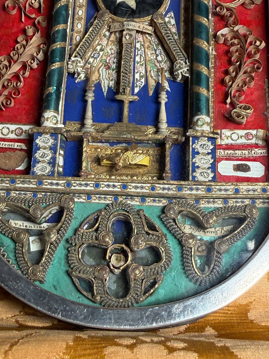 Reliquiario in argento di S.Francesco di Paola e altri 7 Santi  -photo-3