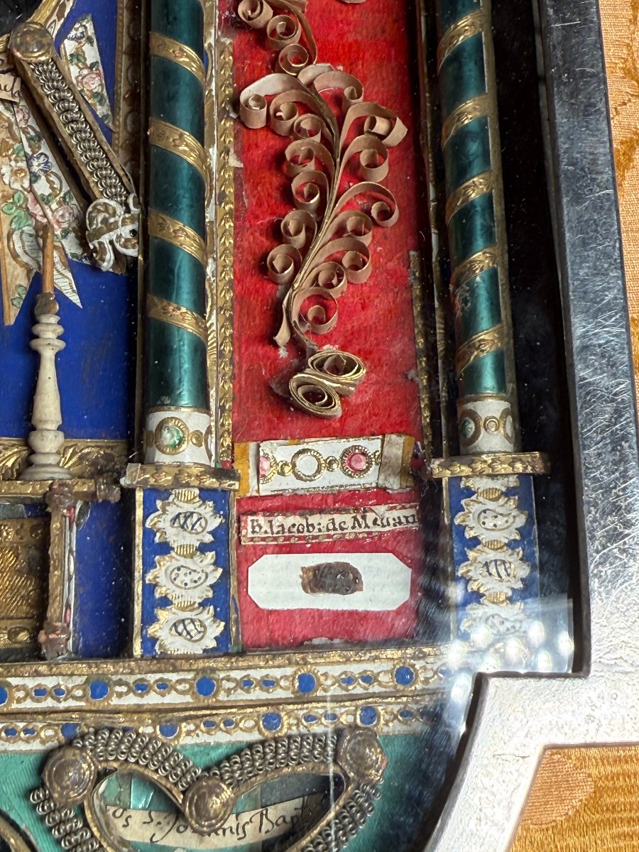 Reliquiario in argento di S.Francesco di Paola e altri 7 Santi  -photo-2