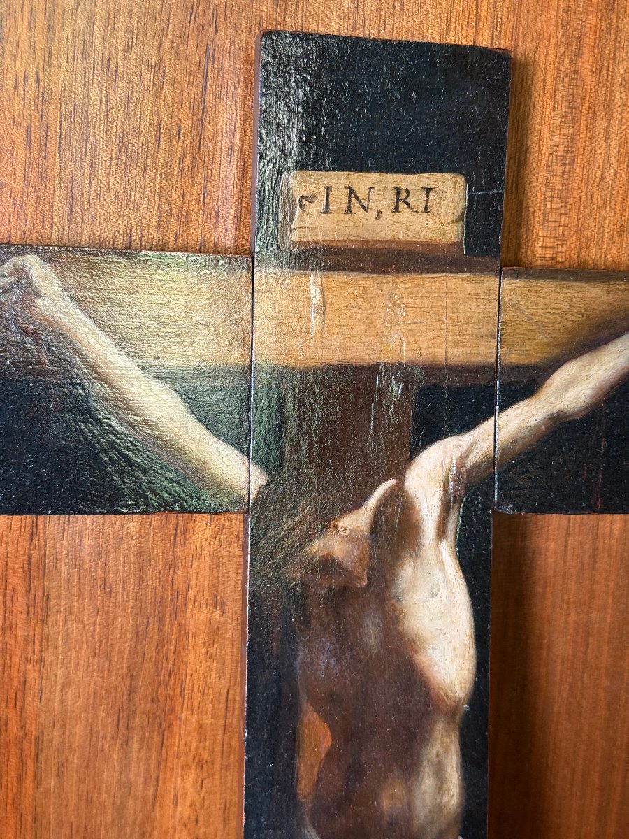 Croce dipinta su tavola sagomata  -photo-1
