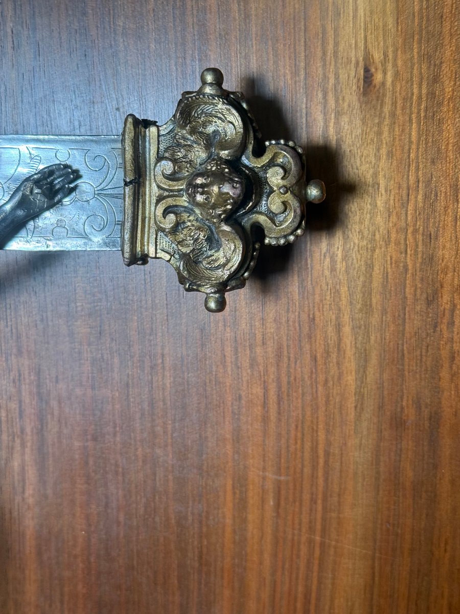 Croce astile in argento e bronzo  -photo-3
