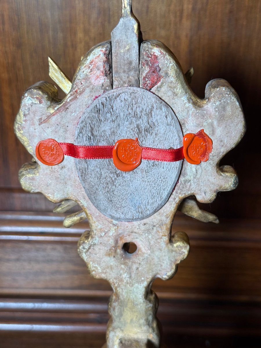 Reliquiario in legno intagliato e dorato contenente le reliquie del velo di Maria, S.Giuseppe, -photo-4