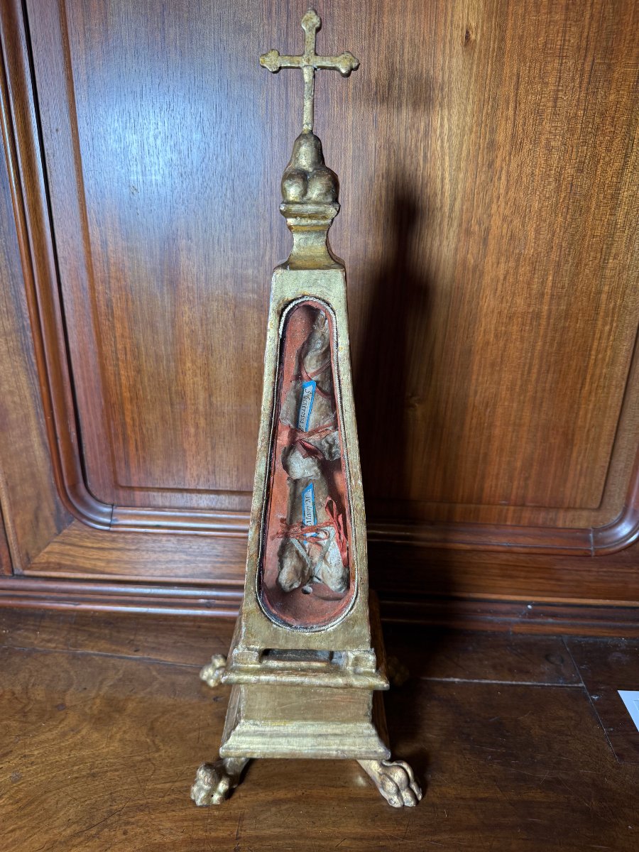 Reliquiario ligneo dorato di S.Mauro e Generosa martiri 