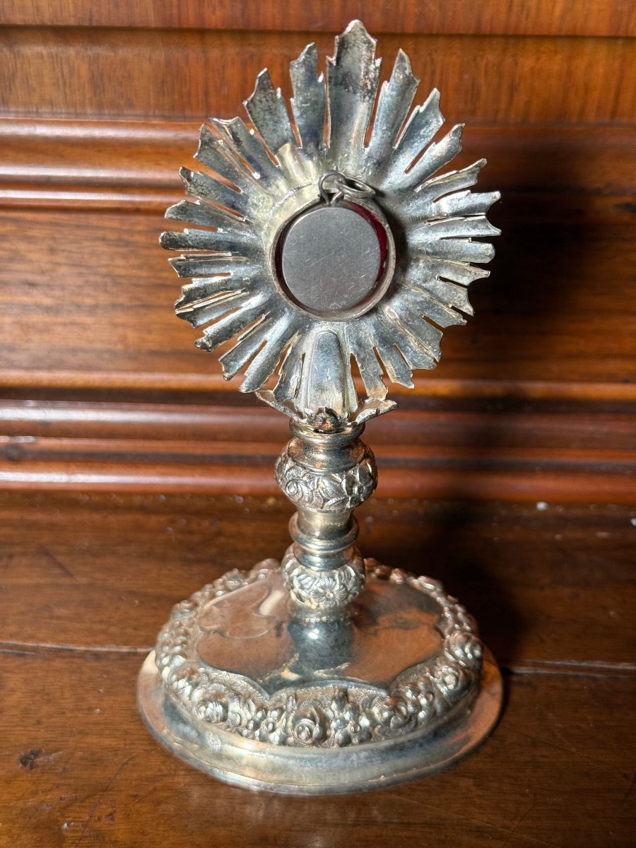 Reliquiario in argento a forma di ostensorio con la reliquia della S.Croce -photo-3