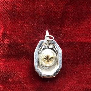 Reliquiario della Santa Croce montato in cristallo di rocca e argento oggetto del XVIII°secolo 