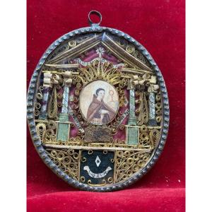 Reliquiario di S.Pasquale Baylon con altre 4 reliquie