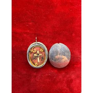 Reliquiario in argento della S.Croce in sua teca d'argento 