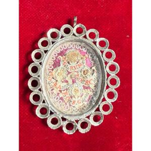 Reliquiario in argento del velo B.V.M.- Anna M.B.V.M.- Caterina da Siena e Galgano 