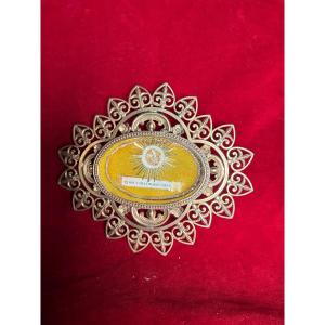 Reliquiario in bronzo dorato di S.Melchiade Papa  