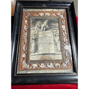 Quadro reliquiario  in cornice lignea ebanizzata con 24 frammenti di reliquie  