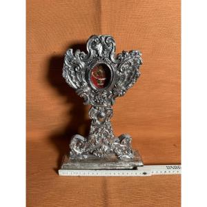 Reliquiario in metallo argentato dei Santi Pietro d'Alcantara e Antonio da Padova  