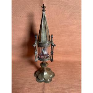 Reliquiario in bronzo di stile gotico con la reliquia di S.Biagio Vescovo 