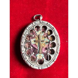 Reliquiario in argento in stile gotico della S.Croce di N.S.G.C. 