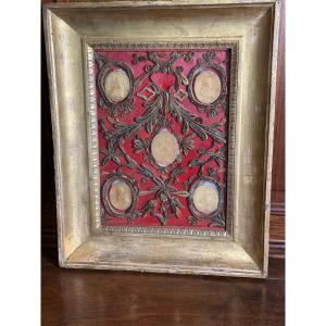 5 Agnus Dei in cornice dorata Impero  