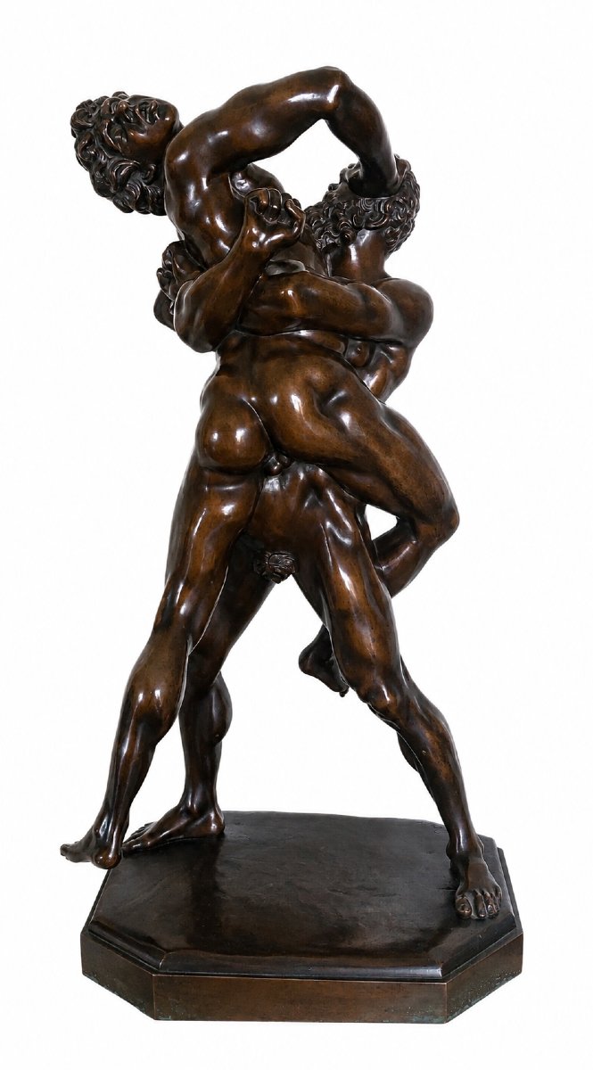 Bronzo “Ercole e Anteo” – da un modello di Stefano Maderno – Firmato Trodoux