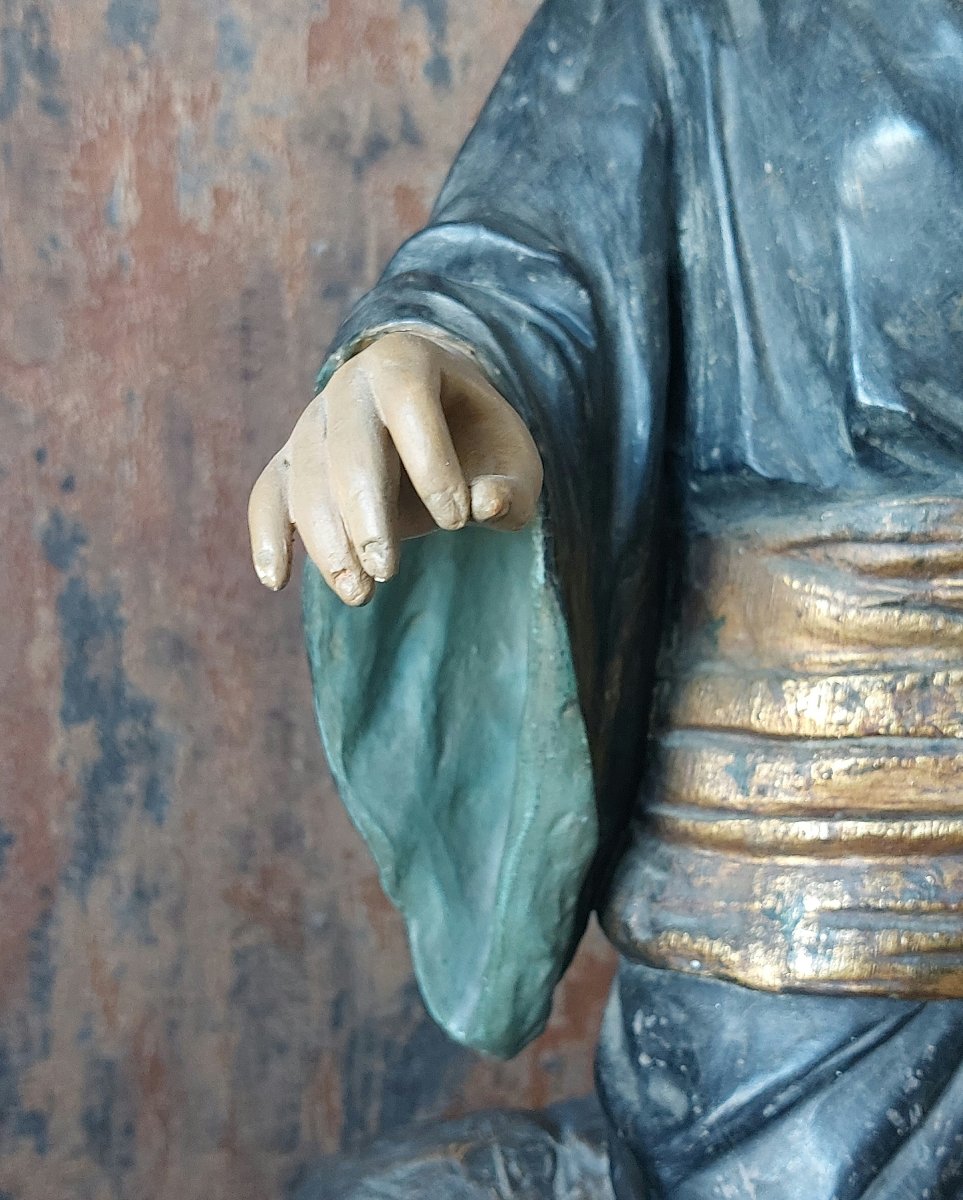 Scultura in terracotta policroma raffigurante una Geisha – Goldscheider Wien-photo-3