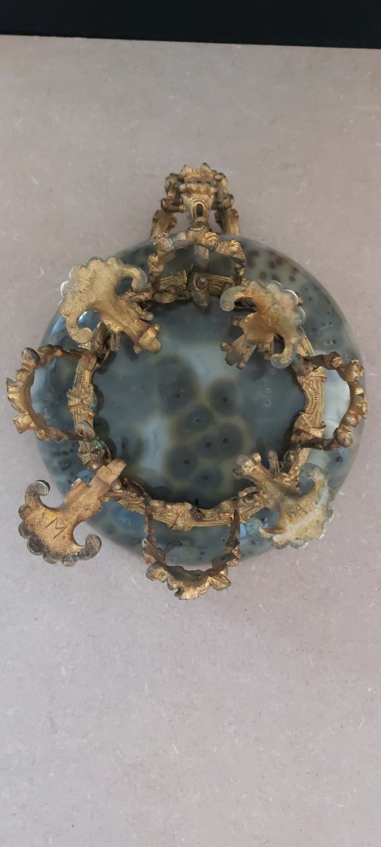 Ciotola in agata con montatura in bronzo dorato – Fine XIX secolo-photo-5