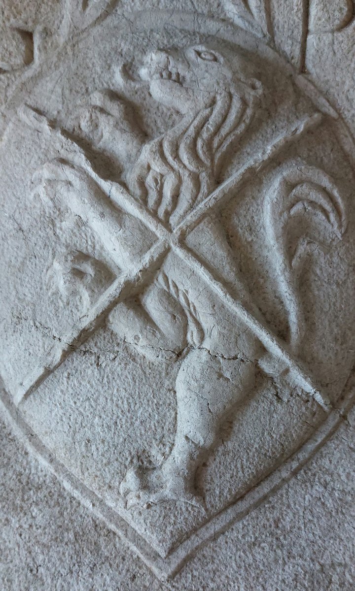 Stemma araldico in marmo di Botticino – Epoca Barocca-photo-2