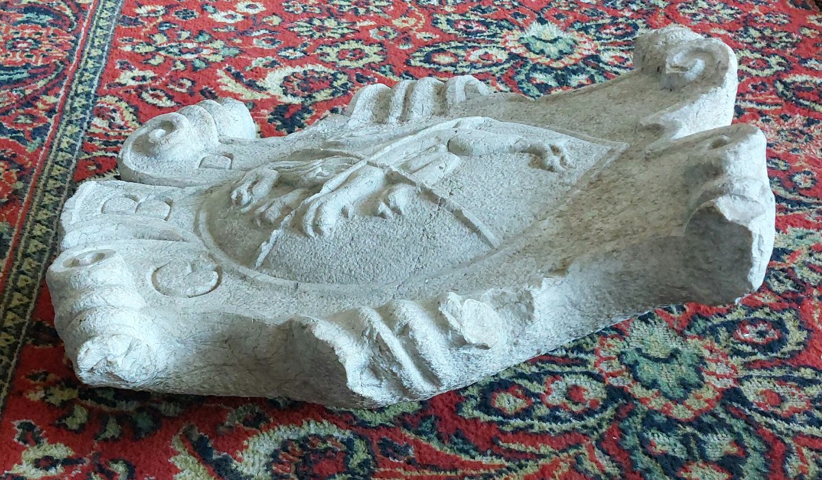 Stemma araldico in marmo di Botticino – Epoca Barocca-photo-6
