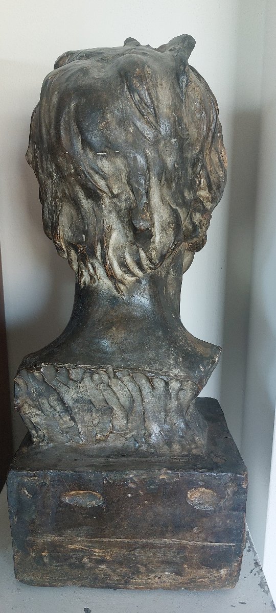 Busto di uomo in gesso firmato Regosa – XX secolo-photo-3