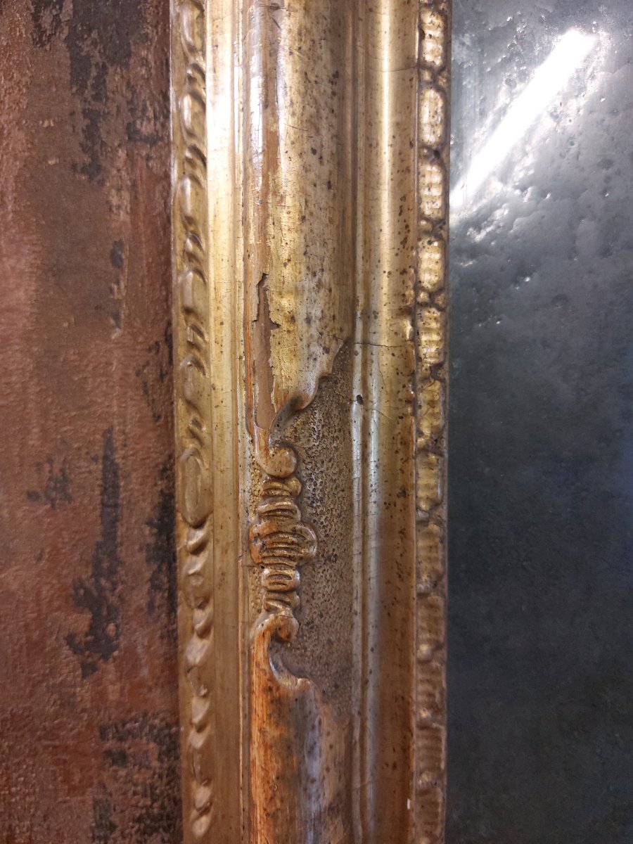 Elegante specchiera Veneziana del XVIII Secolo in legno intagliato e dorato-photo-3