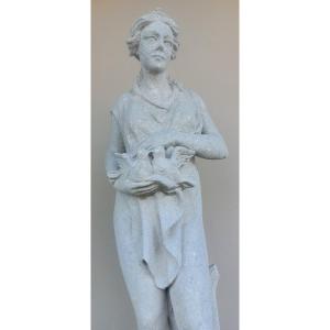Coppia di sculture in pietra di Vicenza