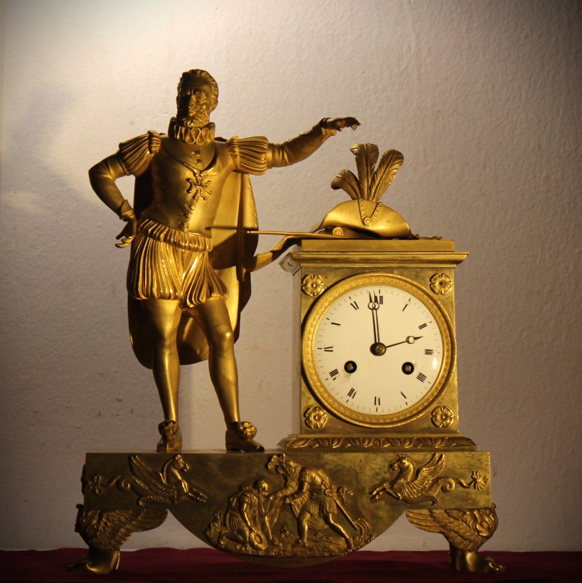 Orologio da tavolo (Parigina) primo Impero raffigurante  Enrico IV .