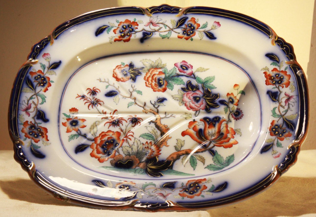 Grande vassoio a "pozzo" per arrosto \ roastbeef, Ironstone Imari | Inghilterra XIX \ XXsec-photo-2