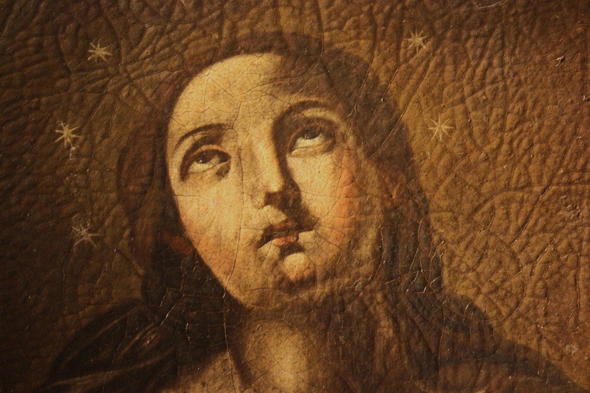 Madonna orante | dipinto olio su tela XVII sec.-photo-3