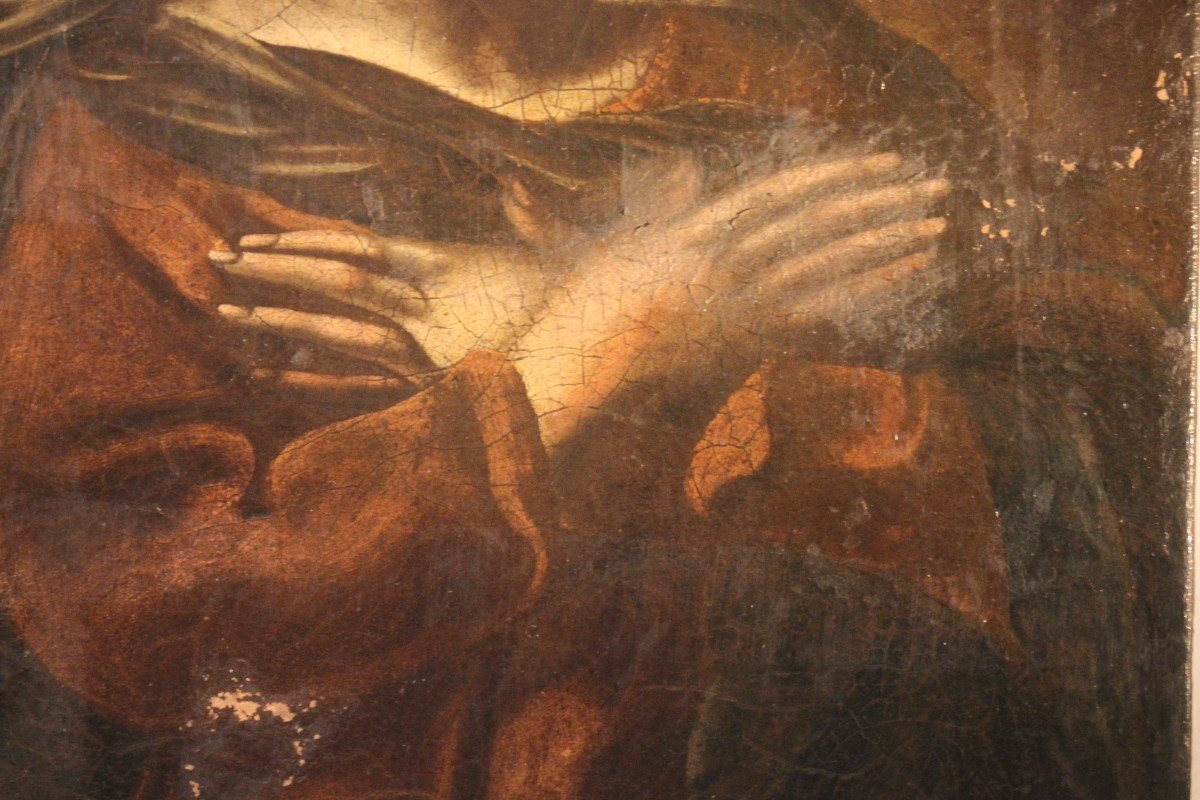 Madonna orante | dipinto olio su tela XVII sec.-photo-1