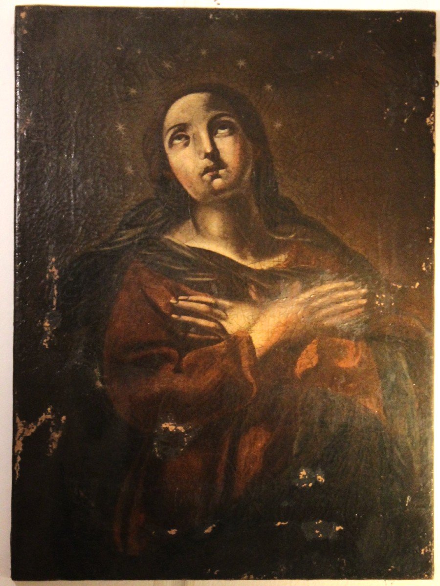 Madonna orante | dipinto olio su tela XVII sec.