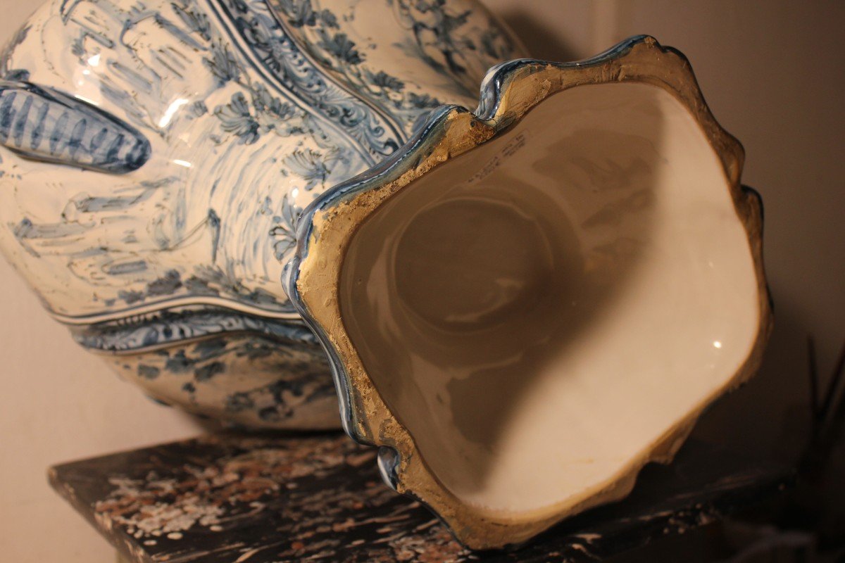 Grande centrotavola decorato - ceramica savonese -photo-2