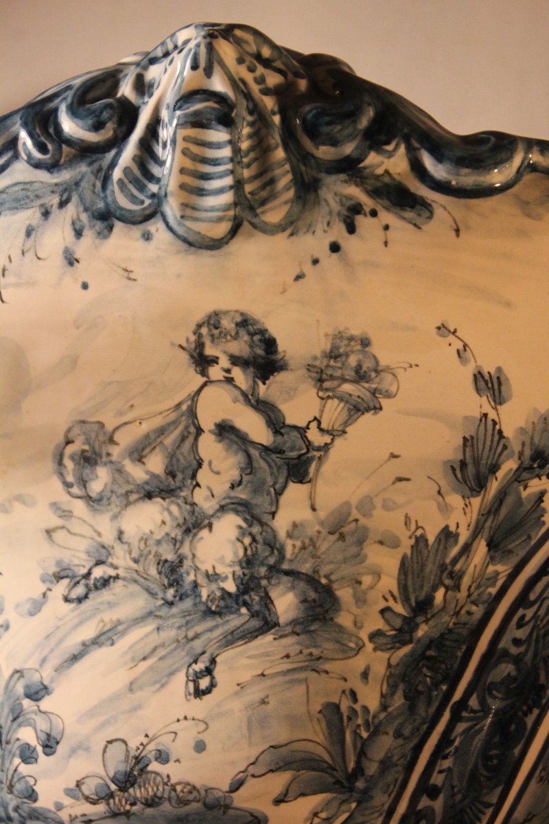 Grande centrotavola decorato - ceramica savonese -photo-4