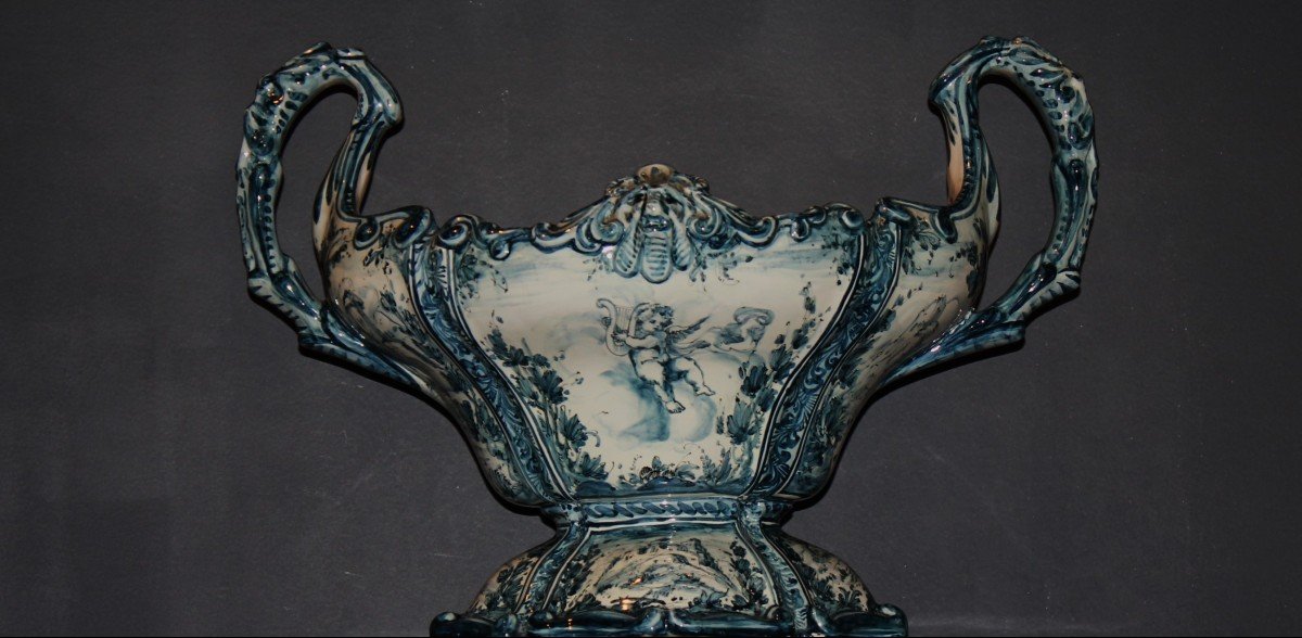 Grande centrotavola decorato - ceramica savonese -photo-3