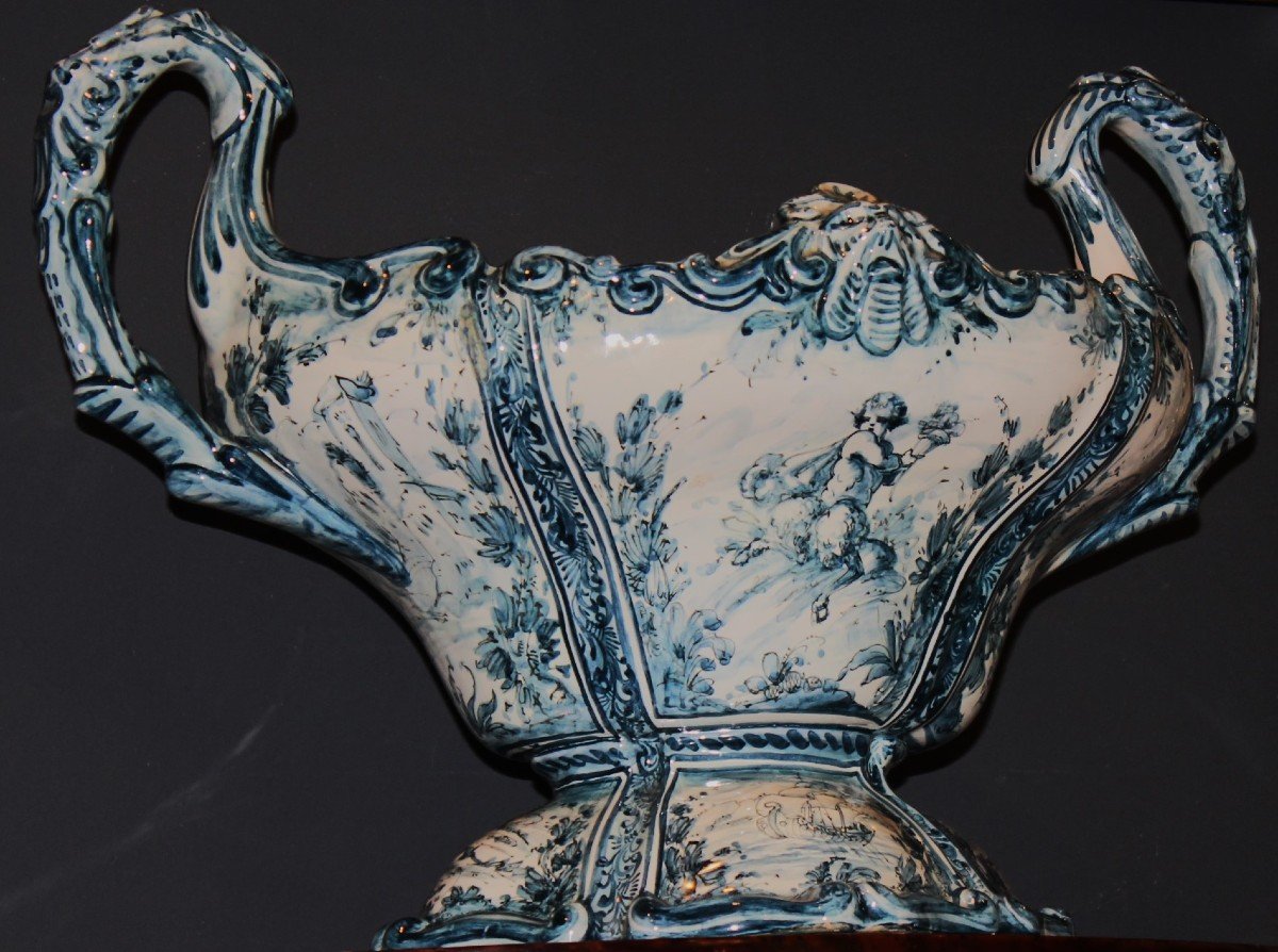 Grande centrotavola decorato - ceramica savonese -photo-4
